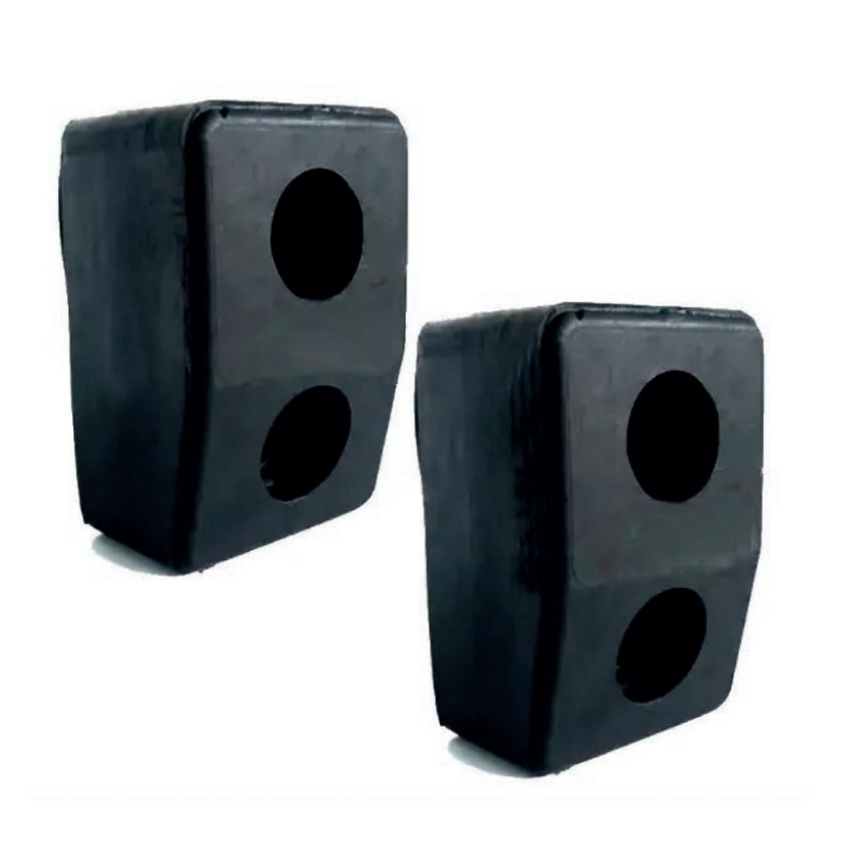 Par de topes para camioneta, ancho de 10 cm, largo de 14.5 cm, profundidad 8.5 cm